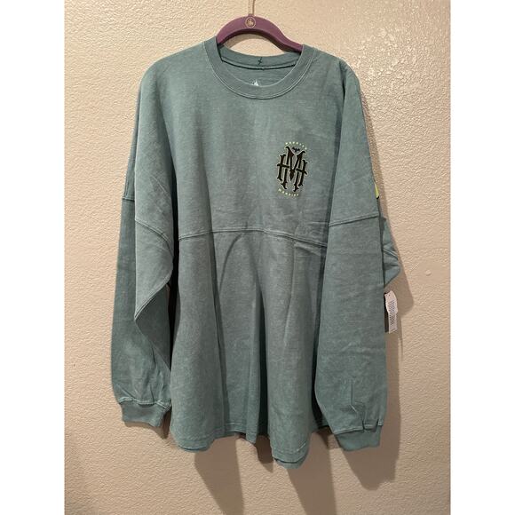 NWT Disney Parks Haunted Mansion Hatbox Ghost Glow in Dark Spirit Jersey M L - Picture 5 of 6